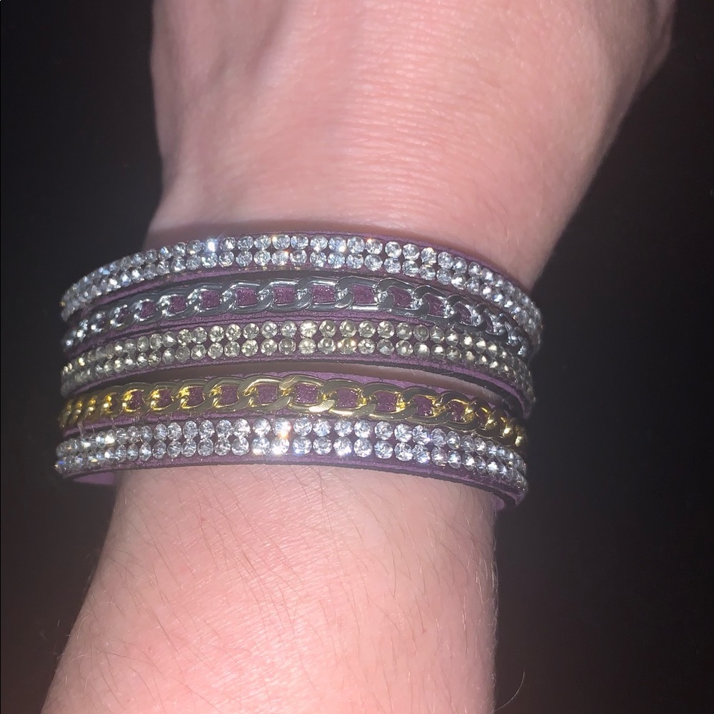 Purple studded statement Bracelet. Buy 4 of any of my jewelry get 1 free